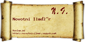 Novotni Ilmár névjegykártya